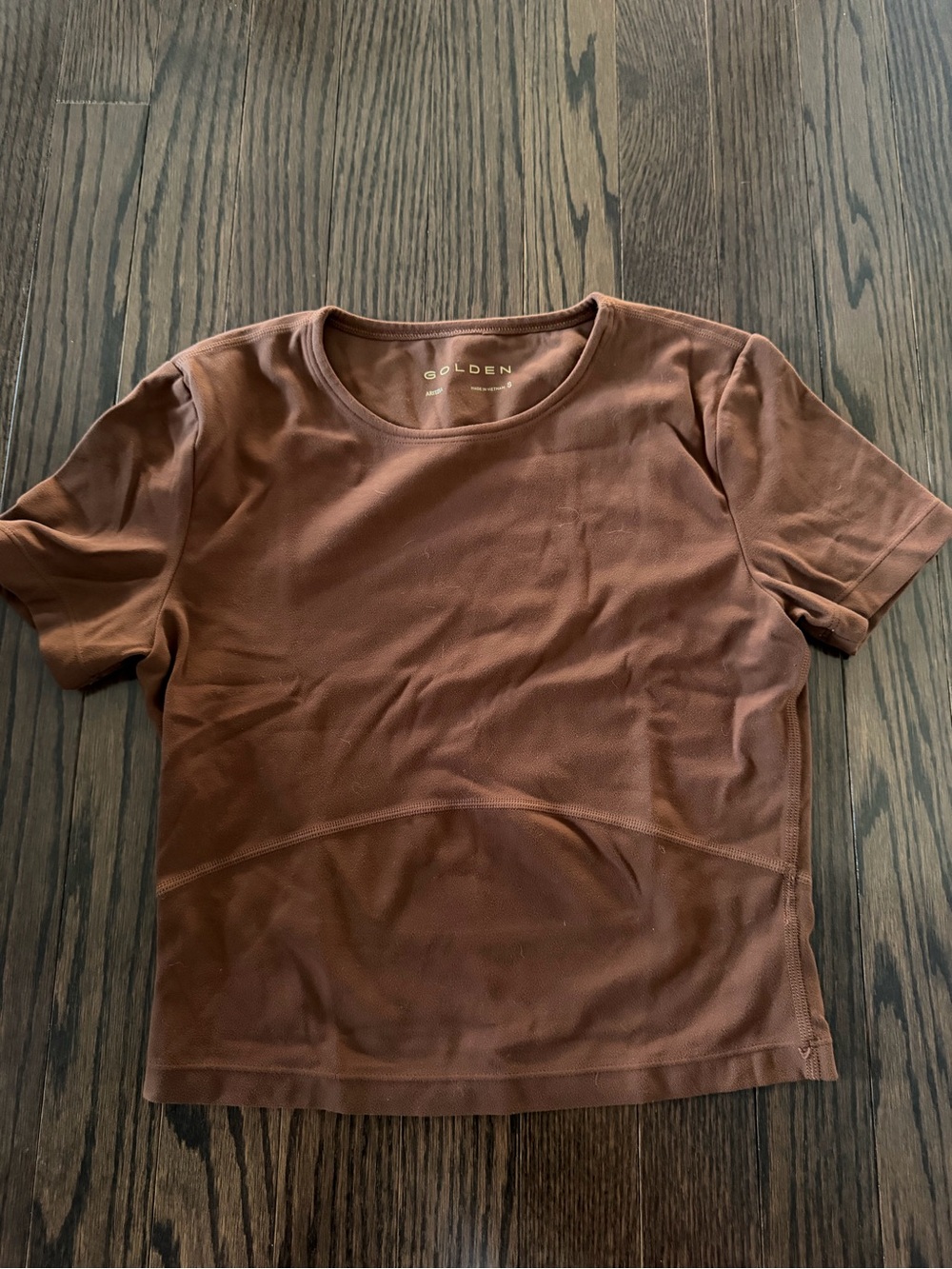 TNA Golden Brown Short Sleeve Athletic Top